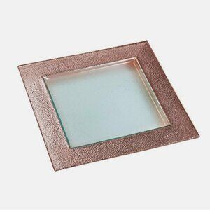 Set of 2 Amici Home Square Platter Tabletop Serveware Rose Gold